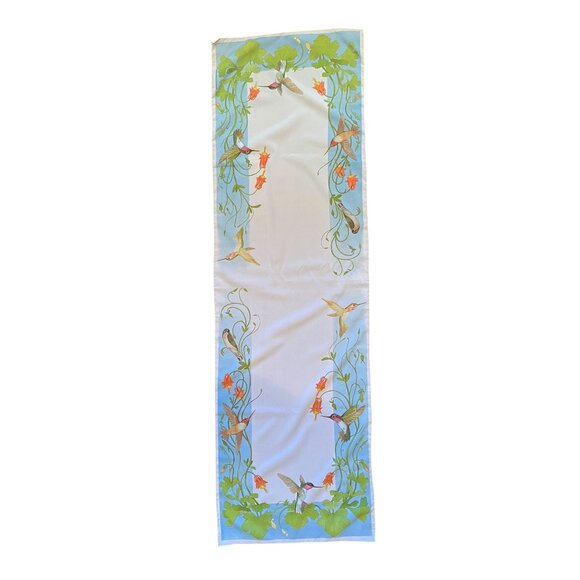 Hummingbird Ladies Neck Scarf Wrap With Floral Design National Wildlife Federati - Picture 15 of 16